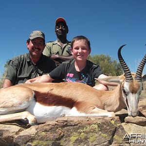 My 11 year old son and his first Springbuck
