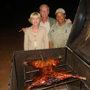 Barbecue at Wintershoek Johnny Vivier Safaris in South Africa