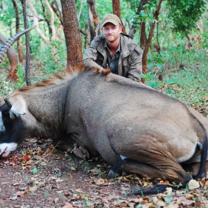 Western Roan hunted with CAWA-Safari, CAR 2011, 32 inches