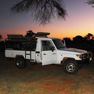 Our huntmobile at dusk