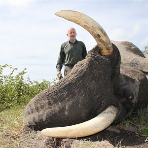 56 lbs Elephant hunted in the Caprivi Namibia