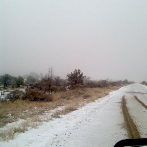 Snow in the southwestern part of Namibia