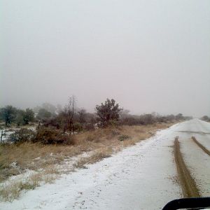 Snow in the southwestern part of Namibia