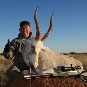 200 yards muzzle loader 17" white blesbuck