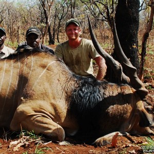 49.5 inch Eland hunted in CAR with Central African Wildlife Adventures