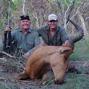 Hartebeest hunted in CAR with Central African Wildlife Adventures