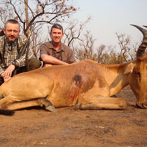 Hartebeest hunted in CAR with Central African Wildlife Adventures