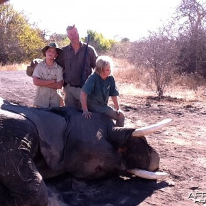 37 lbs Elephant hunted in Zimbabwe