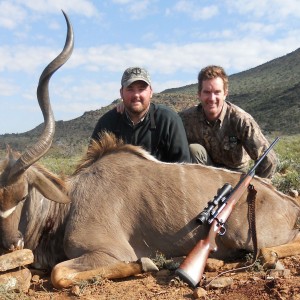 Cape Kudu with my PH Lance Charles with Russ Field Safaris