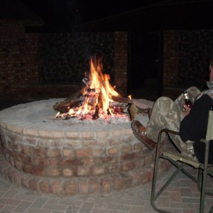 Fire pit at HartzView Hunting Safaris