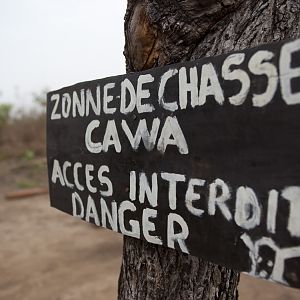 CAWA sign... Zonne de Chasse Acces Interdit Danger