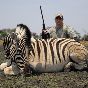 Hunting Burchell's Zebra in Namibia