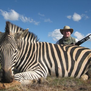 Michael J. Storinsky and his Burchell Zebra