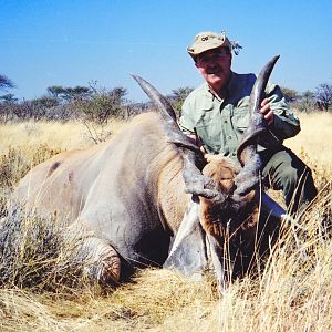 Holstein Hunting Safaris Namibia - Client with a 46" Eland