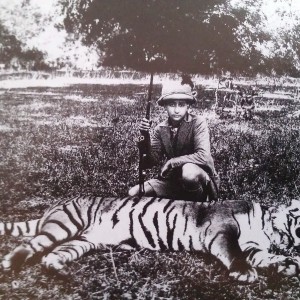 Billy Arjan Singh with his first tiger shot at age 14