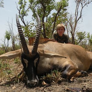 Western Roan Antelope hunted in Benin with Club Faune