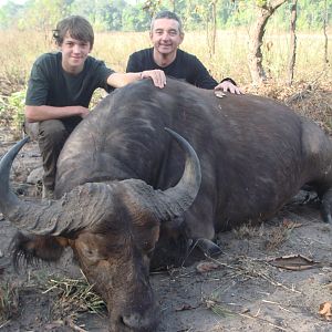 Central African Savannah Buffalo hunted in Central Africa with Club Faune