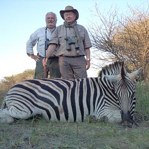 Hunting Burchell's Zebra in Namibia