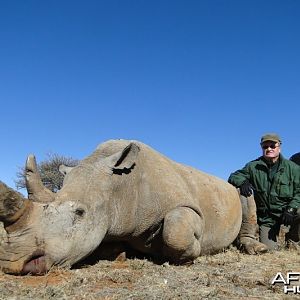 Rhino hunted with Wintershoek Johnny Vivier Safaris