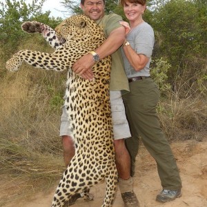 Leopard hunted with Wintershoek Johnny Vivier Safaris