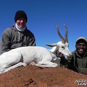 White Springbok hunted with Wintershoek Johnny Vivier Safaris