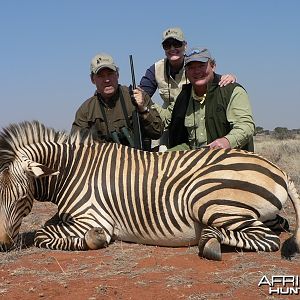 Hartmann's Zebra hunted with Wintershoek Johnny Vivier Safaris