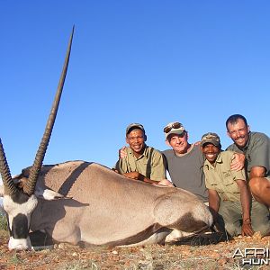 Gemsbok hunted with Wintershoek Johnny Vivier Safaris