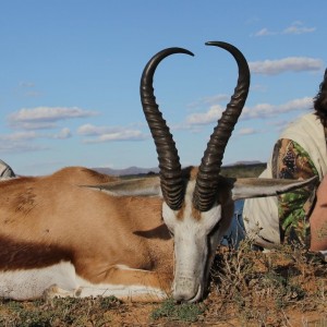 Springbok hunted with Jules of the Karoo