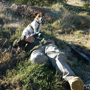 Hunter and dog