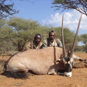 Gemsbok hunted with Ozondjahe Hunting Safaris in Namibia