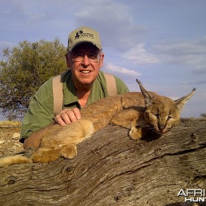 Caracal hunt with Wintershoek Johnny Vivier Safaris