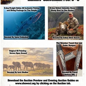 Bid on the best hunts and items at SCI's 42nd Annual Convention