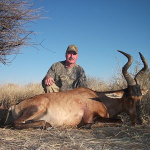 Red Hartebeest hunted with Ozondjahe Hunting Safaris in Namibia