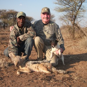 Black-Backed Jackal hunted with Ozondjahe Hunting Safaris in Namibia