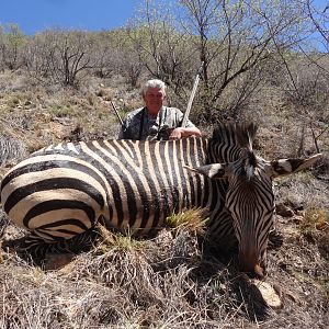Hartmann's Zebra hunted with Ozondjahe Hunting Safaris in Namibia