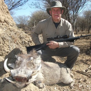 Warthog hunted with Ozondjahe Hunting Safaris in Namibia