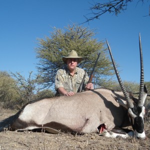 Gemsbok hunted with Ozondjahe Hunting Safaris in Namibia