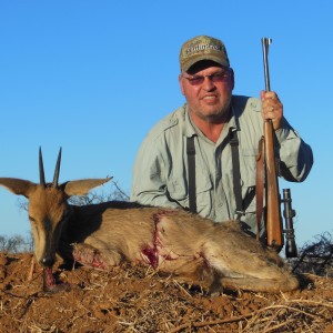 Gray Duiker hunted with Ozondjahe Hunting Safaris in Namibia