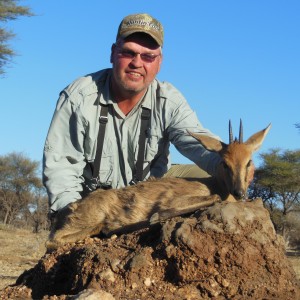 Gray Duiker hunted with Ozondjahe Hunting Safaris in Namibia