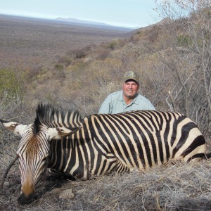 Hartmann's Zebra hunted with Ozondjahe Hunting Safaris in Namibia