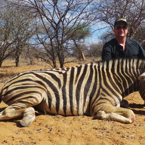 Burchell's Zebra hunted with Ozondjahe Hunting Safaris in Namibia