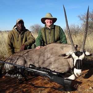 Toby and Matheus with oryx