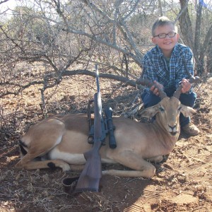 My Little man with Impala shot with .303