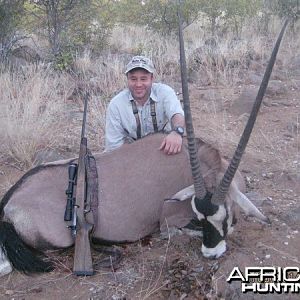 Gemsbok hunted at Westfalen Hunting Safaris Namibia