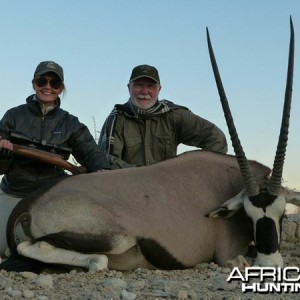 Gemsbok hunted at Westfalen Hunting Safaris Namibia