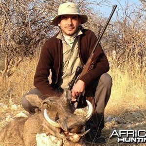 hog hunted at Westfalen Hunting Safaris Namibia hunted at Westfalen Hunting