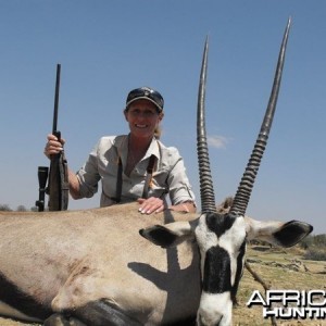 Gemsbok hunted at Westfalen Hunting Safaris Namibia