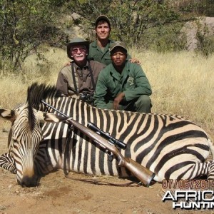 Hartmann's Zebra hunted at Westfalen Hunting Safaris Namibia