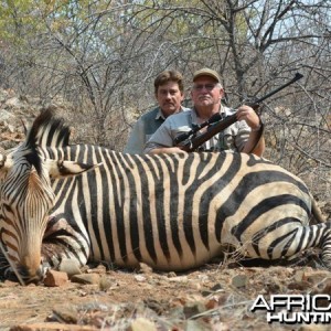 Hartmann's Zebra hunted at Westfalen Hunting Safaris Namibia