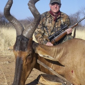 Red Hartebeest hunted at Westfalen Hunting Safaris Namibia